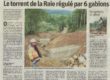 Gabion pour réguler un torrent