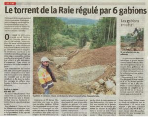 Gabion pour réguler un torrent