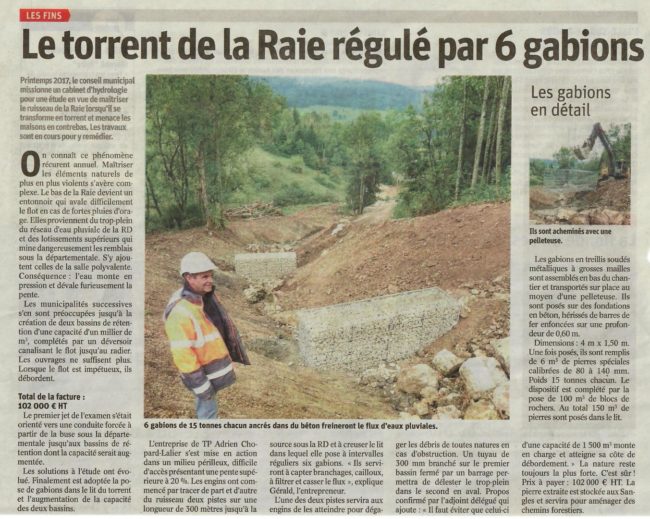 Gabion torrent Gabion pour réguler un torrent